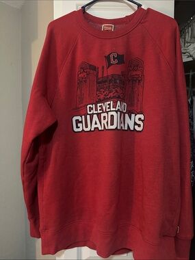 Heritage Red Cleveland Guardians Crewneck Sweatshirt